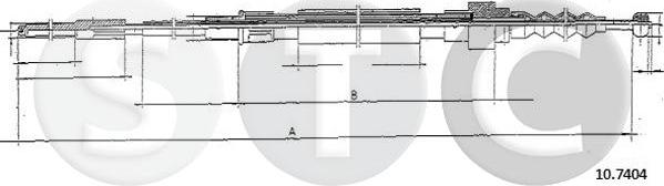 STC T483727 - Тросик, cтояночный тормоз autospares.lv