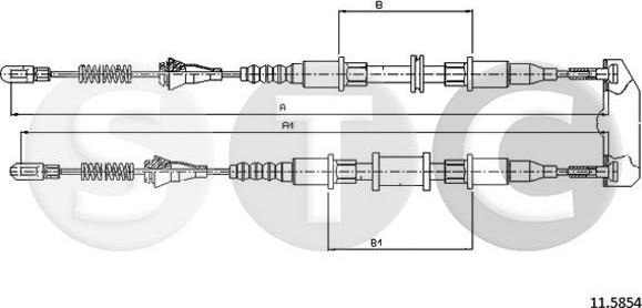 STC T482498 - Тросик, cтояночный тормоз autospares.lv