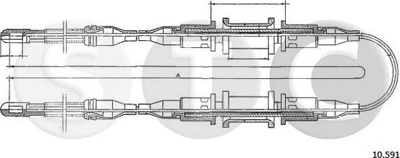 STC T482461 - Тросик, cтояночный тормоз autospares.lv