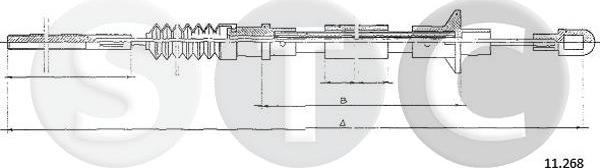 STC T482398 - Трос, управление сцеплением autospares.lv