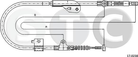 STC T482324 - Тросик, cтояночный тормоз autospares.lv