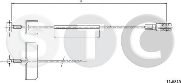 STC T482370 - Тросик, cтояночный тормоз autospares.lv