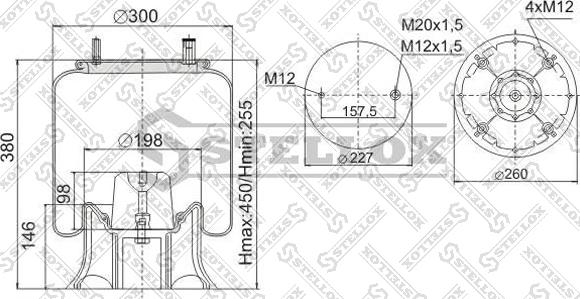 Stellox 90-41562-SX - Кожух пневматической рессоры autospares.lv