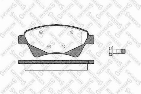 Stellox 987 020L-SX - Тормозные колодки, дисковые, комплект autospares.lv