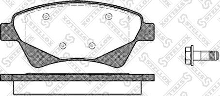 Stellox 987 020-SX - Тормозные колодки, дисковые, комплект autospares.lv