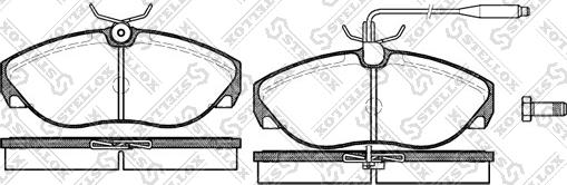 Stellox 497 002B-SX - Тормозные колодки, дисковые, комплект autospares.lv