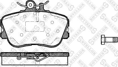 Stellox 456 000B-SX - Тормозные колодки, дисковые, комплект autospares.lv