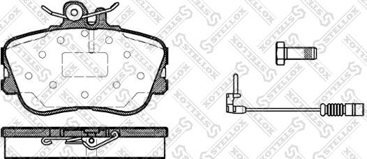 Stellox 456 002B-SX - Тормозные колодки, дисковые, комплект autospares.lv