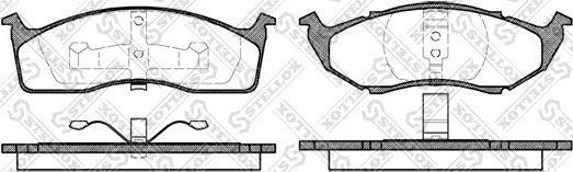 Stellox 458 020B-SX - Тормозные колодки, дисковые, комплект autospares.lv