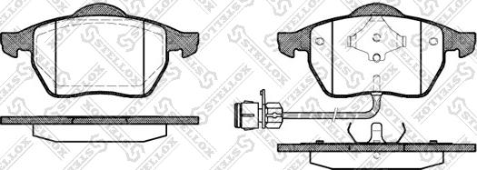 Stellox 401 002B-SX - Тормозные колодки, дисковые, комплект autospares.lv