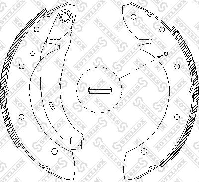 Stellox 407 102-SX - Комплект тормозных колодок, барабанные autospares.lv