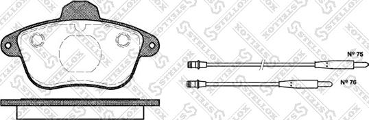 Stellox 412 004B-SX - Тормозные колодки, дисковые, комплект autospares.lv