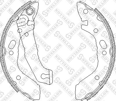 Stellox 412 100-SX - Комплект тормозных колодок, барабанные autospares.lv