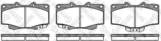 Stellox 437 001B-SX - Тормозные колодки, дисковые, комплект autospares.lv