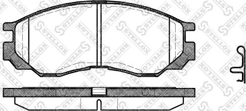 Stellox 594 000-SX - Тормозные колодки, дисковые, комплект autospares.lv