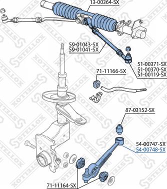 Stellox 54-00748-SX - Рычаг подвески колеса autospares.lv