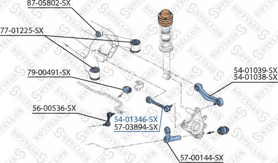 Stellox 54-01346-SX - Рычаг подвески колеса autospares.lv