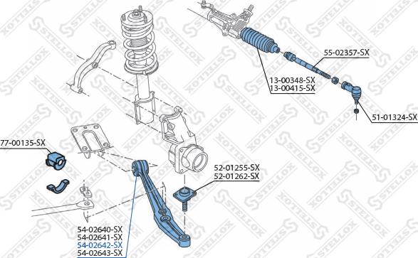 Stellox 54-02642-SX - Рычаг подвески колеса autospares.lv