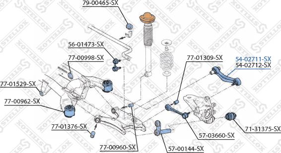 Stellox 54-02711-SX - Рычаг подвески колеса autospares.lv