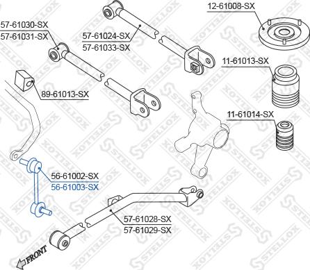 Stellox 56-61003-SX - Тяга / стойка, стабилизатор autospares.lv