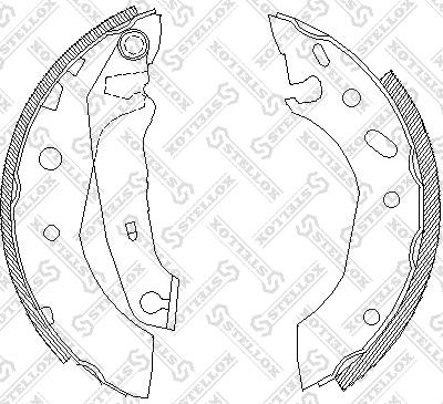 Stellox 518 101-SX - Комплект тормозных колодок, барабанные autospares.lv