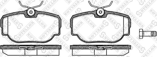 Stellox 588 000-SX - Тормозные колодки, дисковые, комплект autospares.lv