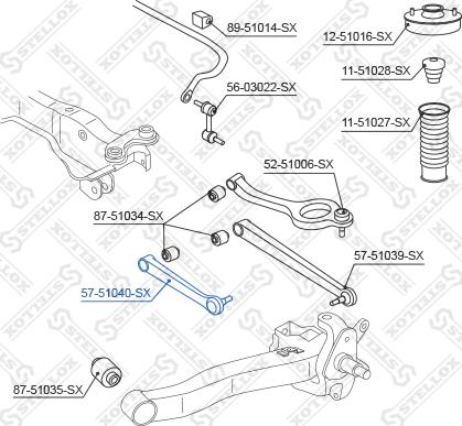 Stellox 57-51040-SX - Рычаг подвески колеса autospares.lv