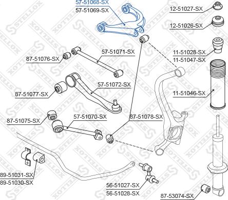 Stellox 57-51068-SX - Рычаг подвески колеса autospares.lv