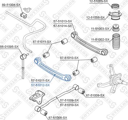 Stellox 57-51012-SX - Рычаг подвески колеса autospares.lv