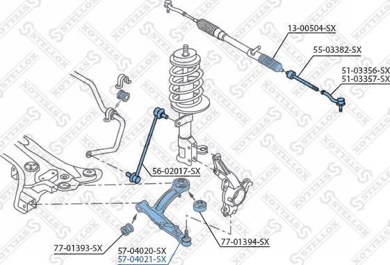 Stellox 57-04021-SX - Рычаг подвески колеса autospares.lv