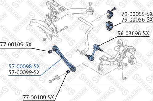 Stellox 57-00098-SX - Рычаг подвески колеса autospares.lv