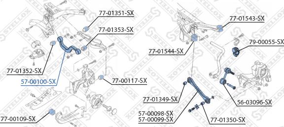 Stellox 57-00100-SX - Рычаг подвески колеса autospares.lv