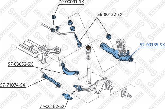 Stellox 57-00185-SX - Рычаг подвески колеса autospares.lv