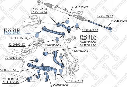 Stellox 57-00125-SX - Рычаг подвески колеса autospares.lv