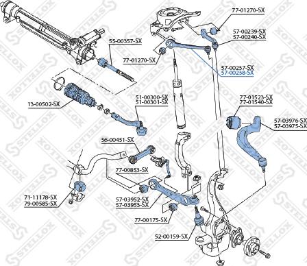 Stellox 57-00238-SX - Рычаг подвески колеса autospares.lv