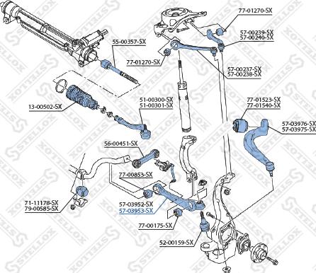 Stellox 57-03953-SX - Рычаг подвески колеса autospares.lv