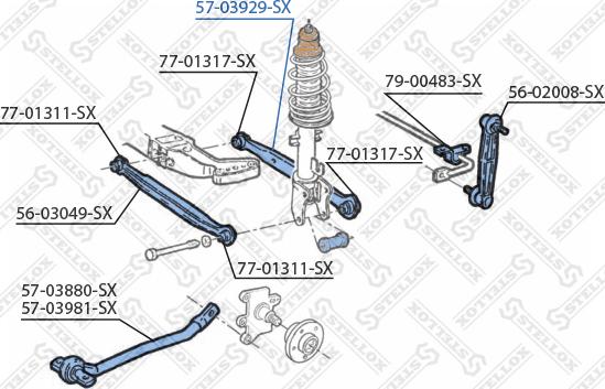 Stellox 57-03929-SX - Рычаг подвески колеса autospares.lv