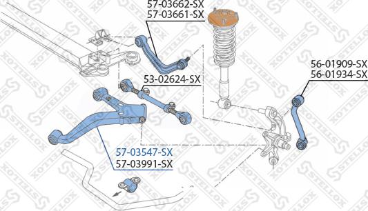 Stellox 57-03547-SX - Рычаг подвески колеса autospares.lv