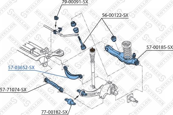 Stellox 57-03652-SX - Рычаг подвески колеса autospares.lv