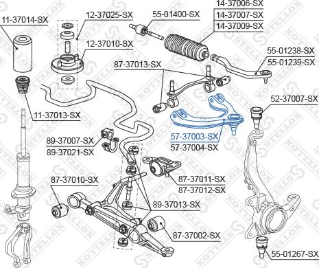 Stellox 57-37003-SX - Рычаг подвески колеса autospares.lv