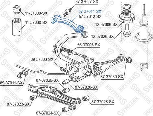 Stellox 57-37011-SX - Рычаг подвески колеса autospares.lv