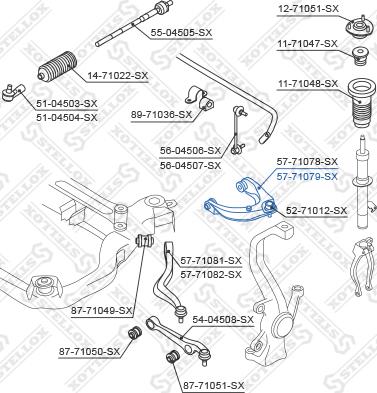 Stellox 57-71079-SX - Рычаг подвески колеса autospares.lv