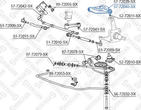 Stellox 57-72040-SX - Рычаг подвески колеса autospares.lv