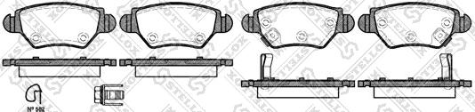 Stellox 696 022B-SX - Тормозные колодки, дисковые, комплект autospares.lv