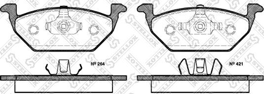 Stellox 644 020B-SX - Тормозные колодки, дисковые, комплект autospares.lv