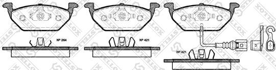 Stellox 644 021B-SX - Тормозные колодки, дисковые, комплект autospares.lv