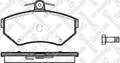 Stellox 642 000B-SX - Тормозные колодки, дисковые, комплект autospares.lv