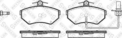 Stellox 642 012B-SX - Тормозные колодки, дисковые, комплект autospares.lv