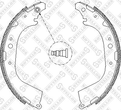 Stellox 661 101-SX - Комплект тормозных колодок, барабанные autospares.lv