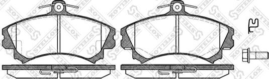 Stellox 601 002B-SX - Тормозные колодки, дисковые, комплект autospares.lv